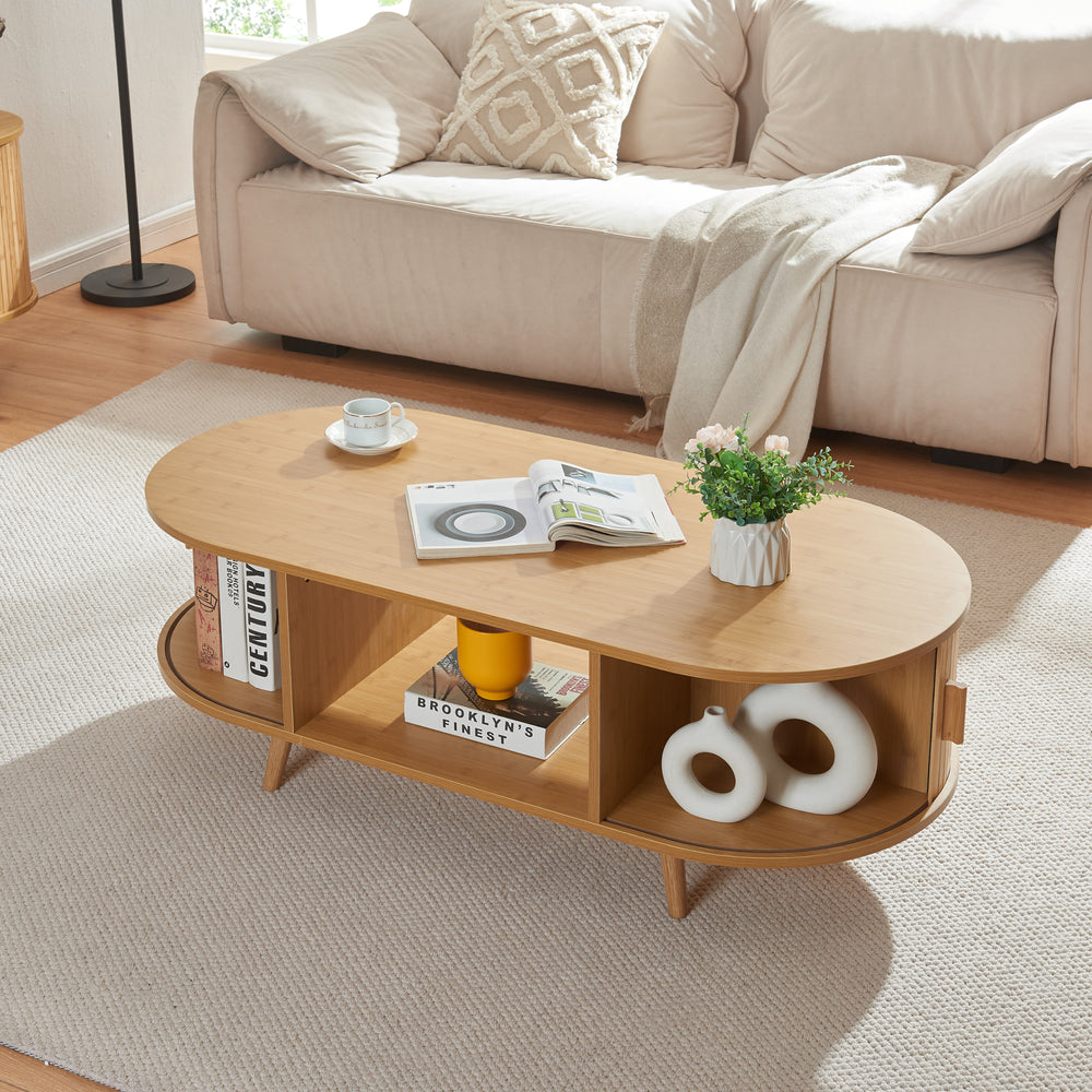 Couchtisch Nordkapp mit 2 Türen [en.casa] - premiumXL