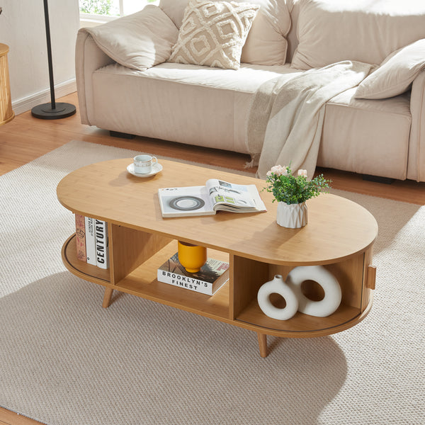 Masuta cafea Nordkapp 120x55x40cm natur [en.casa]