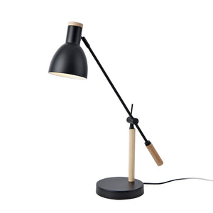 Lampa de masa Watford negru/lemn natur [lux.pro]