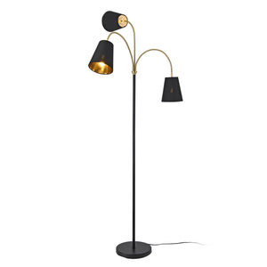 Lampadar Wycombe 154cm negru/auriu [lux.pro]