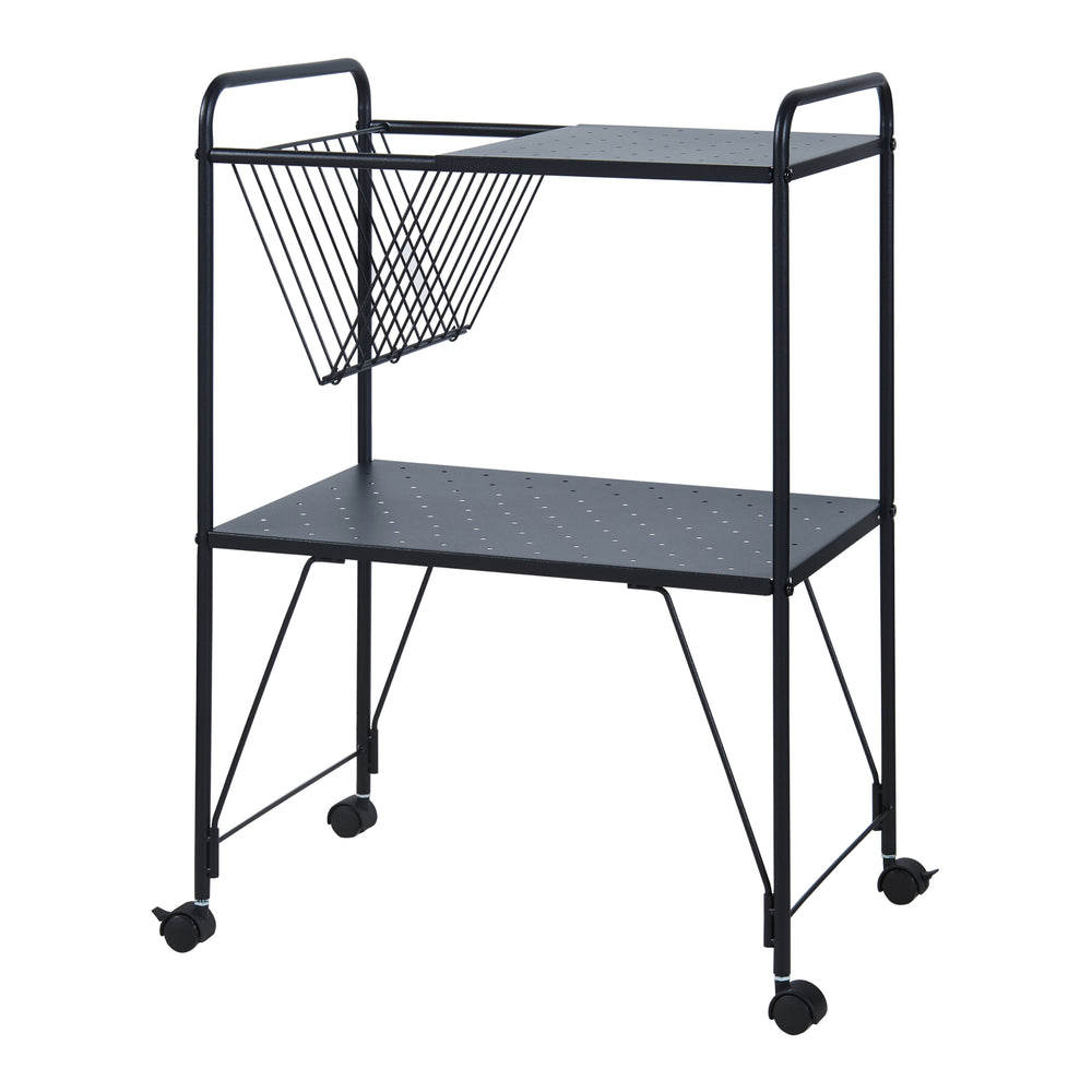 Servierwagen Austrheim 73x50x33cm Schwarz [en.casa] - premiumXL