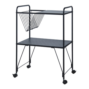 Carucior servire la masa Austrheim 73x50x33cm otel negru [en.casa]