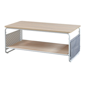 Masuta cafea Dyrøy 100x50x43cm alb stejar gri [en.casa]