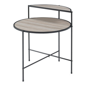 Masuta Fyresdal 68x62cm negru/efect lemn stejar [en.casa]
