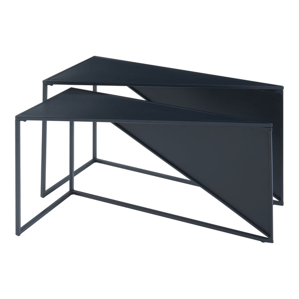 Set 2 masute masuri diferite Kungsör negru [en.casa]