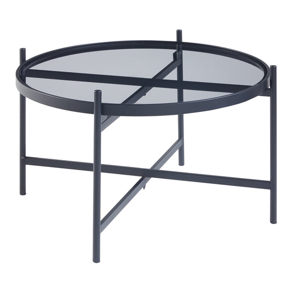 Masuta cafea rotunda Lier 61x39,5cm negru [en.casa]