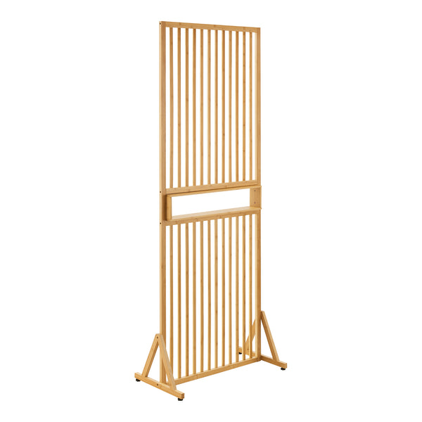 Perete despartitor Fron 197x75,5x 40cm bambus natur [en.casa]