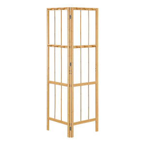 Cuier pliabil tip panou de colt Hyllestad 165,5x92x8cm bambus natur [en.casa]
