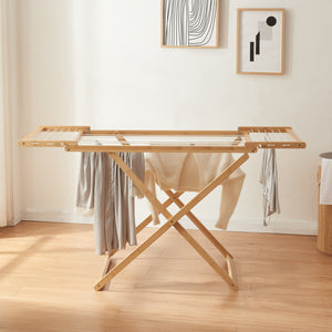 Uscător de rufe pliabil Fakala 154x59x82 cm bambus [en.casa]