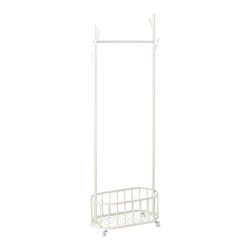 Suport haine mobil Risør 175x60x32cm alb [en.casa]