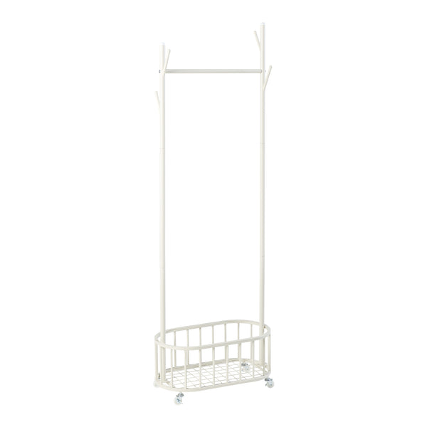 Suport haine mobil Risør 175x60x32cm alb [en.casa]