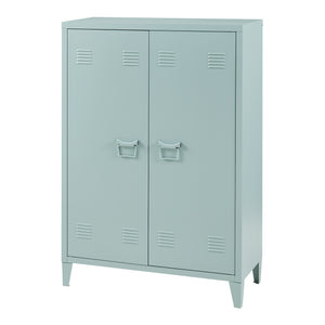 Dulap metalic Oripaa 110x75x33cm gri-albastru [en.casa]