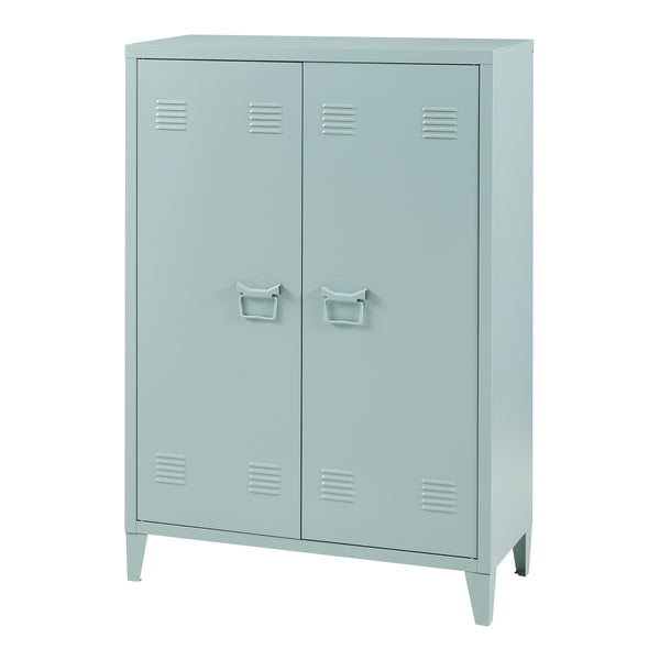 Dulap metalic Oripaa 110x75x33cm gri-albastru [en.casa]