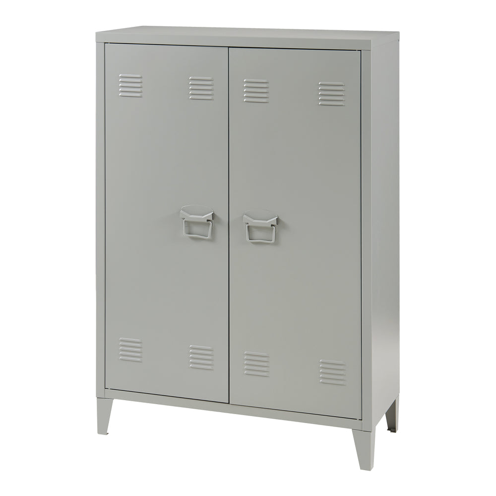 Dulap metalic Oripaa 110x75x33cm gri inchis [en.casa]