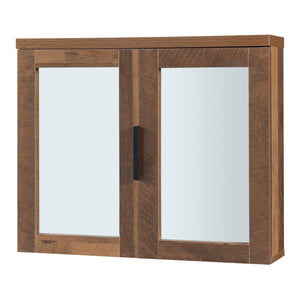 Dulap baie cu 2 usi cu oglinzi Namsskogan 50x60x15cm PAL efect lemn nuc [en.casa]