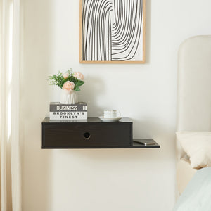 Raft perete Stor 65x30x15 cm PAL negru [en.casa]