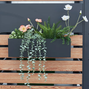 Jardiniera Achtkarspelen 50x12x15cm antracit [en.casa]