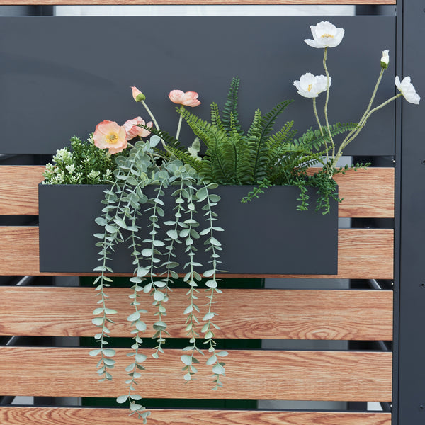 Jardiniera Achtkarspelen 50x12x15cm antracit [en.casa]