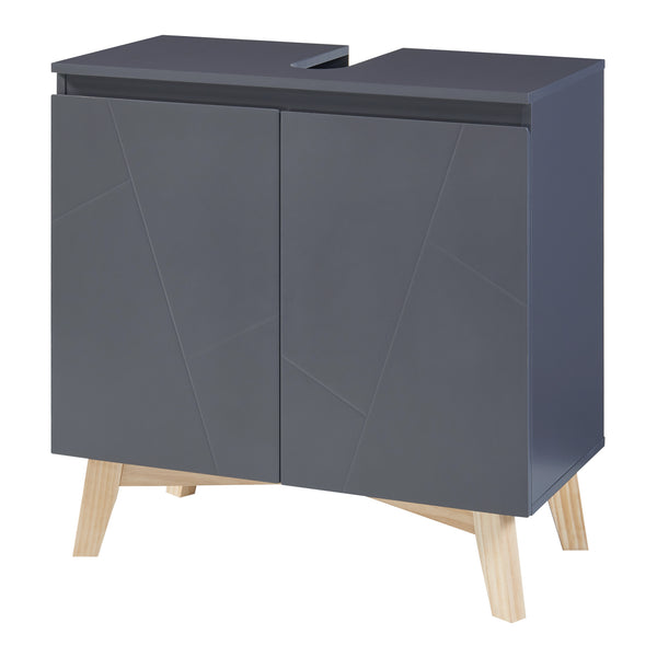 Dulap baie sub chiuveta Overath 60x60x30cm gri [en.casa]