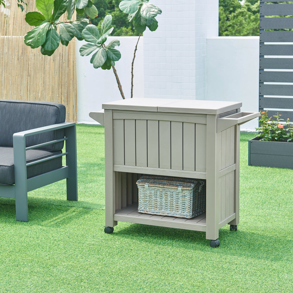 Carucior cu lada racire gradina Arsita 102x47x87cm plastic bej [casa.pro]