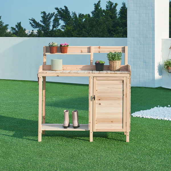 Masa plantare Alessano 110x107x46cm brad natur [casa.pro]