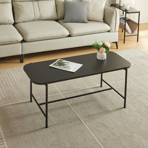 Masuta cafea Samnanger 110x50x45cm PAL negru [en.casa]