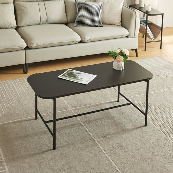 Masuta cafea Samnanger 110x50x45cm PAL negru [en.casa]
