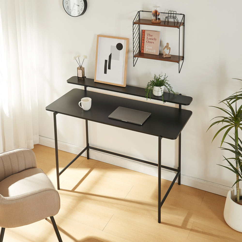 Schreibtisch Samnanger 120x55x88 cm Schwarz [en.casa] - premiumXL