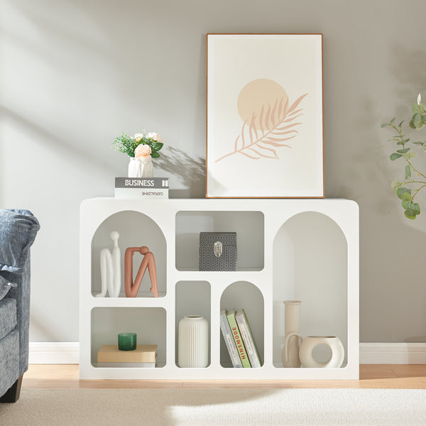 Comoda Vågå 110x30x70cm MDF alb [en.casa]