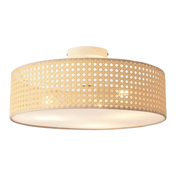 Lampa de plafon Ascot 3 x E27 60W efect ratan [lux.pro]