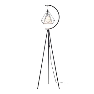 Lampadar tripod Austell 171cm 1x E27 60W negru/alb [lux.pro]