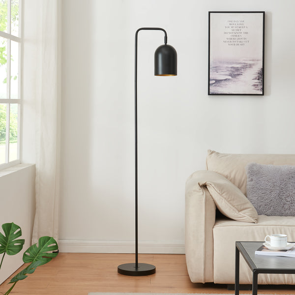 Lampa de podea Barnard 158,5 cm 1 x E27 max 60W metal negru [lux.pro]