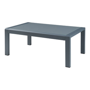 Masuta cafea gradina Avise 100x60x40cm aluminiu sticla antracit [casa.pro]