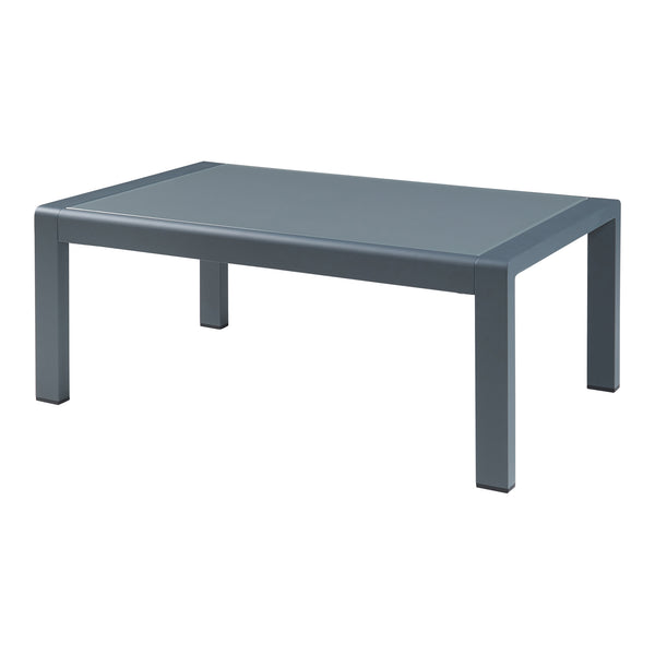 Masuta cafea gradina Avise 100x60x40cm aluminiu sticla antracit [casa.pro]