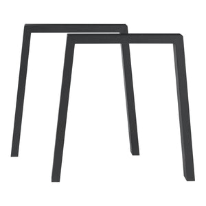 Set 2 buc picioare masa Kraftisried 72x70cm otel negru [en.casa]