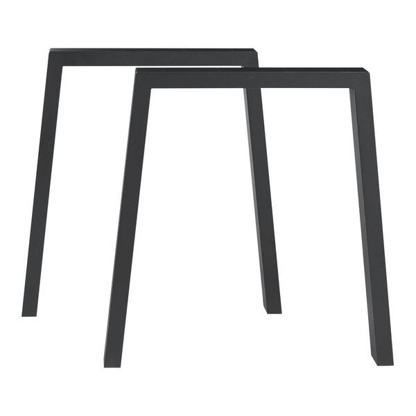 Set 2 buc picioare masa Kraftisried 72x70cm otel negru [en.casa]
