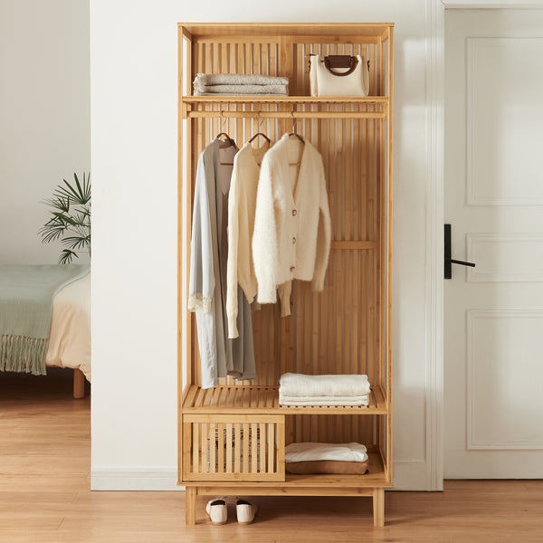 Cuier haine Ypäjä 187x80x47cm bambus natur [en.casa]