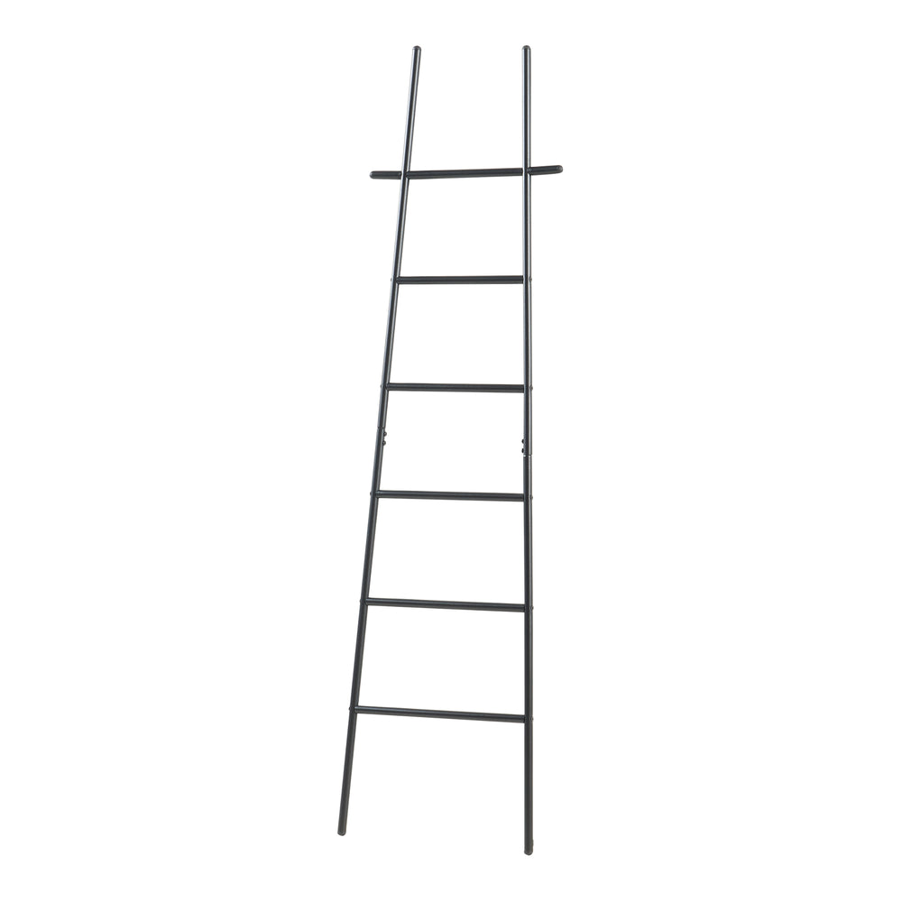 Suport scara prosoape Øyer 170x45x2cm otel negru [en.casa]