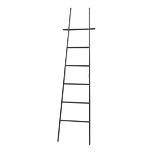 Suport scara prosoape Øyer 170x45x2cm otel negru [en.casa]