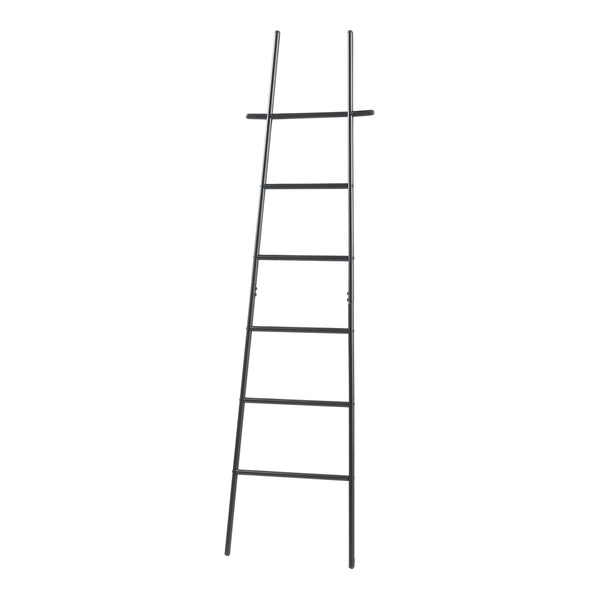 Suport scara prosoape Øyer 170x45x2cm otel negru [en.casa]