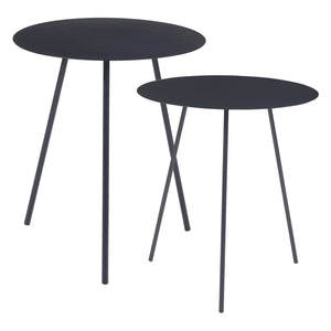 Set de 2 mese laterale Sula Negru [en.casa]
