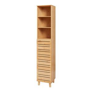 Dulap inalt baie Epind 180x33x30 cm bambus [en.casa]