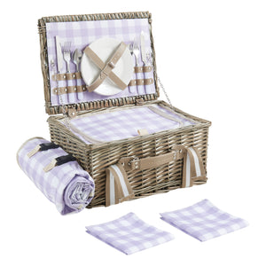 Cos picnic 2 persoane Bisceglie 40x30x19 cm salcie natur [casa.pro]