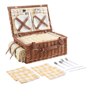 Cos picnic Brindisi 46x31x20 cm salcie maro [casa.pro] 
