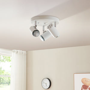 Lampa de plafon Bathgate 13 cm 3 x GU10 max 28W alb [lux.pro]