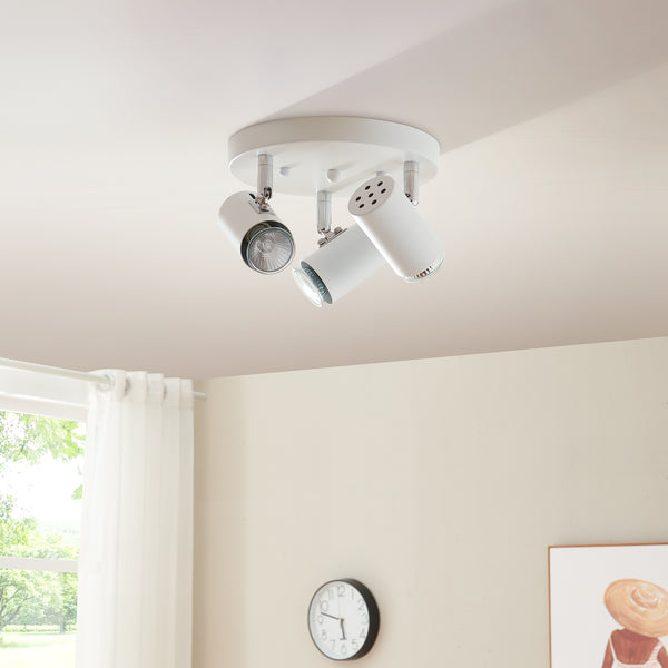 Lampa de plafon Bathgate 13 cm 3 x GU10 max 28W alb [lux.pro]