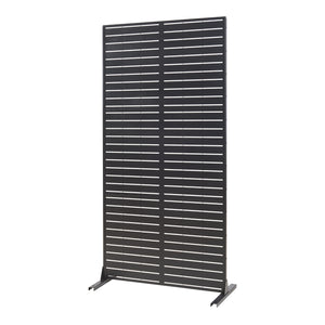 Paravan despartitor Trolu 200x100x50 cm otel negru [casa.pro]