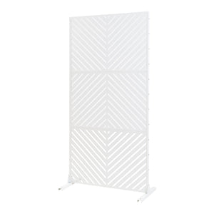 Paravan despartitor Kekan 200x100x50 cm otel alb [casa.pro]
