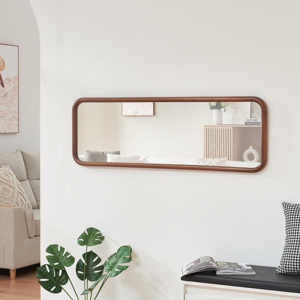 Oglinda de perete Ristijarvi 120x40 cm maro [en.casa]