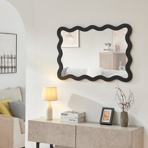 Oglinda de perete Koster 90x60 cm negru [en.casa]